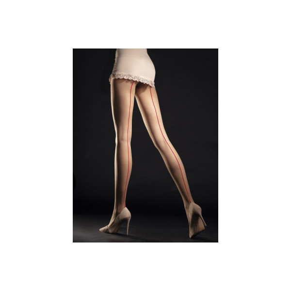 Unique Collants 20 DEN - Nude et Rouge
